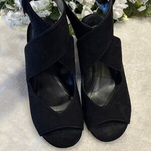 NewCharles strapped  velvet heels